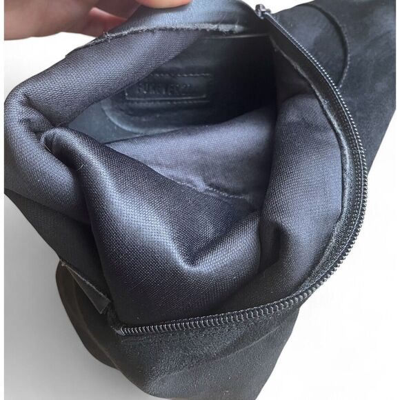 FOREVER 21 Women’s Faux Black Suede Pointed toe heeled boots9 Excellent  Cond. - Picture 9 of 10